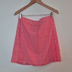 NWT Ripskirt Red/White Dot Pattern Wrap Mini Skirt Inside Pocket Adjustable Sm